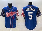 Men's Los Angeles Dodgers #5 Freddie Freeman Royal Limited Stitched Jersey,baseball caps,new era cap wholesale,wholesale hats